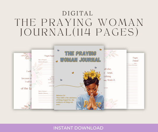 The Praying Woman Digital Journal – A 114-Page Guided Prayer Journal