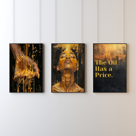 The Oil Has a Price — 3-Piece Limited Edition Triptych (Unframed Prints)