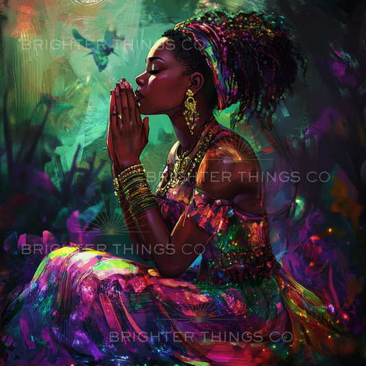 Prayers in Color: "A Dream-like Illustration” – Digital Art Downloadable Print