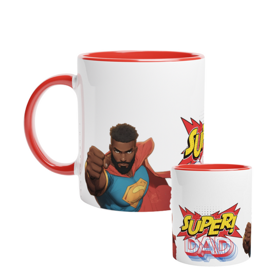 Super Dad Father's Day Mug – Black Father Edition