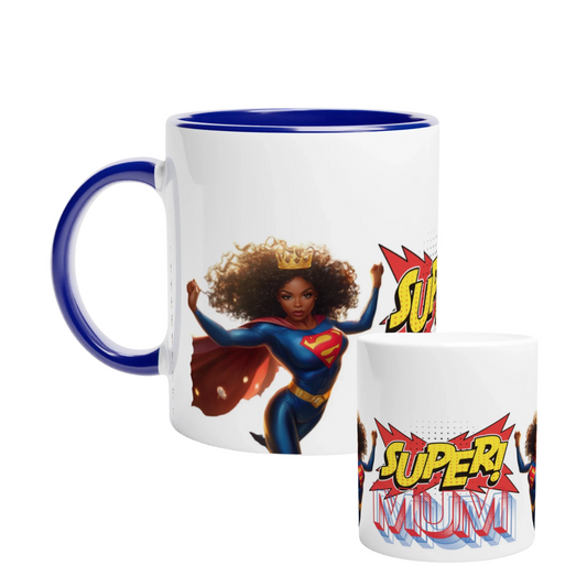 Supermom Mother's Day Mug- Black Mom Edition  11oz